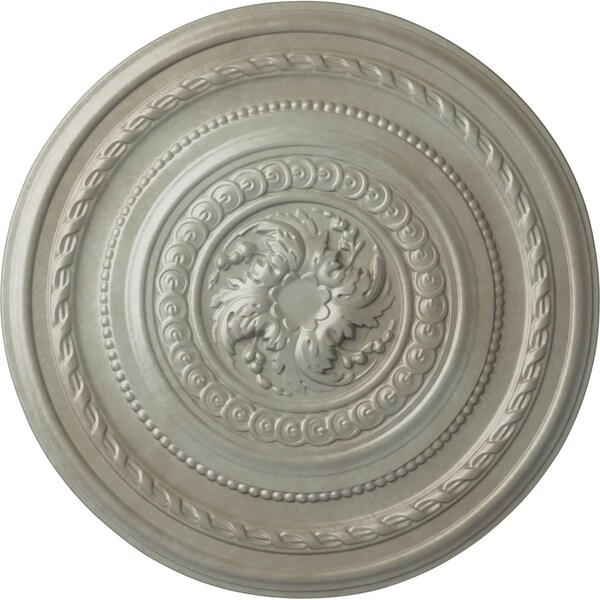 Ekena Millwork Pearl Ceiling Medallion (Fits Canopies up to 1 7/8"), Hand-Painted Flash Gold, 26 1/4"OD x 1 1/2"P CM26PEFLS - main